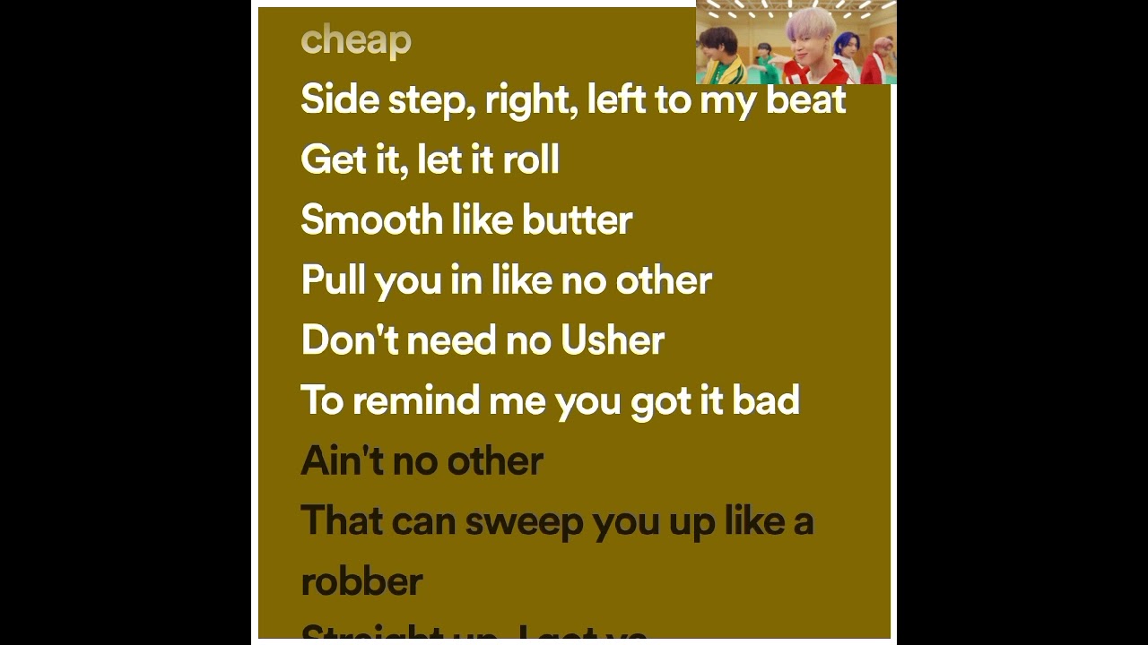 BTS BUTTER Lyrics Karaoke