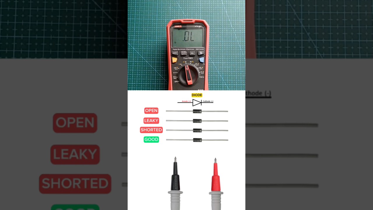 how to test the diode using digital tester #tutorial