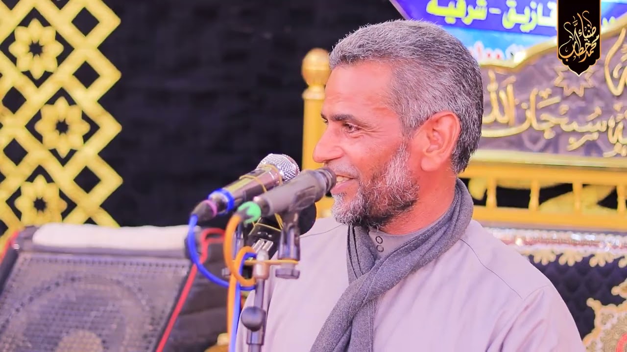كلمة الشيخ  عثمان خطاب.عزاء الحاج فايد السنجهاوي عزبه سعدانة منيا القمح