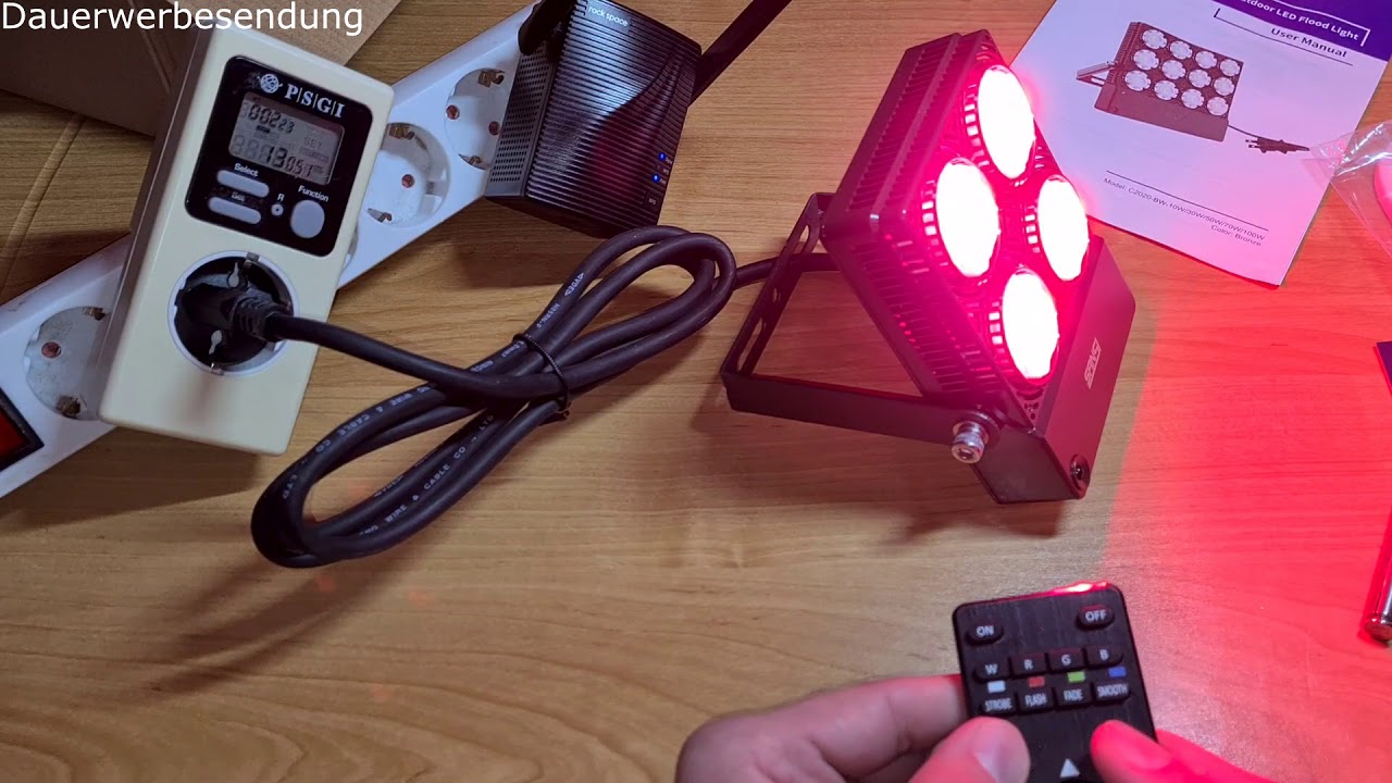 die ideale Außenbeleuchtung SANSI RGB LED Strahler 16 Farben Outdoor IP66 wasserdicht dimmbar