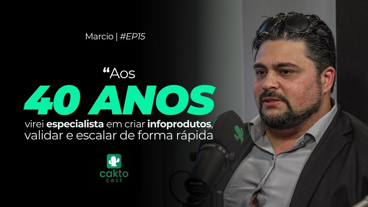 “Criei +168 infoprodutos e faturo R$300K/mês com tráfego direto” Marcio Eagle - CaktoCast #15