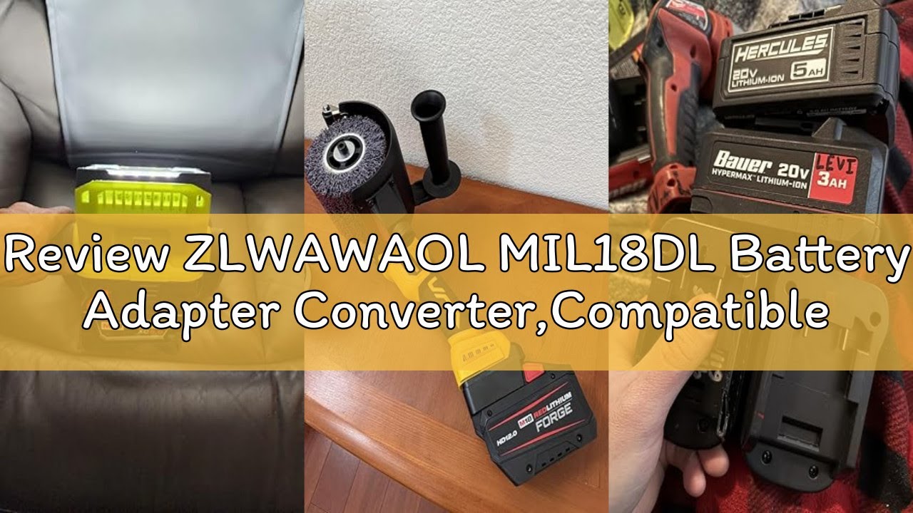 Review ZLWAWAOL MIL18DL Battery Adapter Converter,Compatible with Milwaukee 18V Lithium Batteries Co
