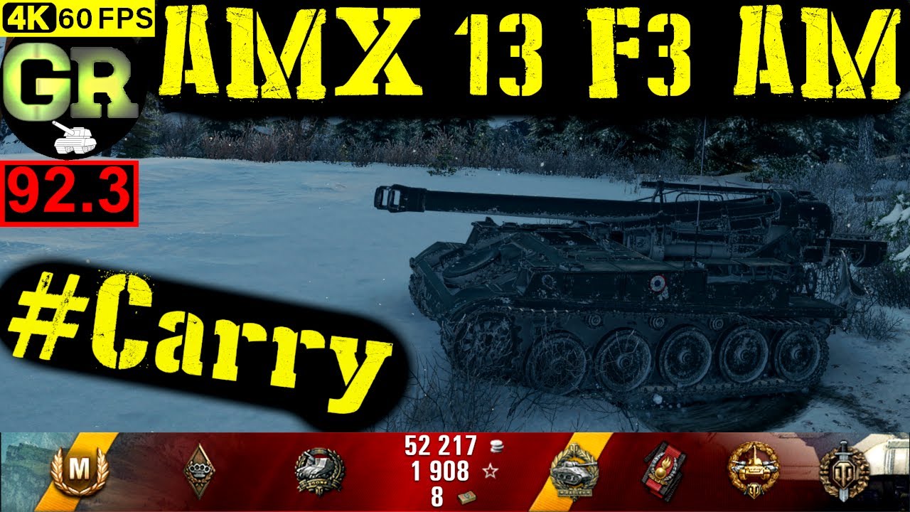 World of Tanks AMX 13 F3 AM WoT Replay - 8 Kills 2.5K DMG(Patch 1.4.0)