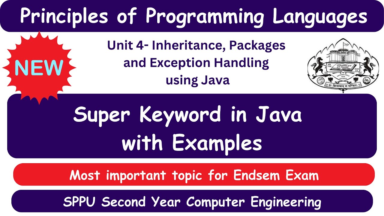 sppu ppl unit 4 Super Keyword in java