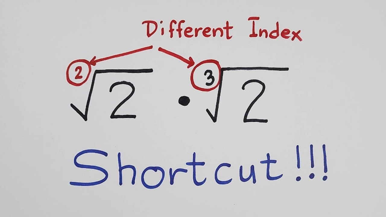 Easy Way to Multiply Radicals with Different Indices/ Index