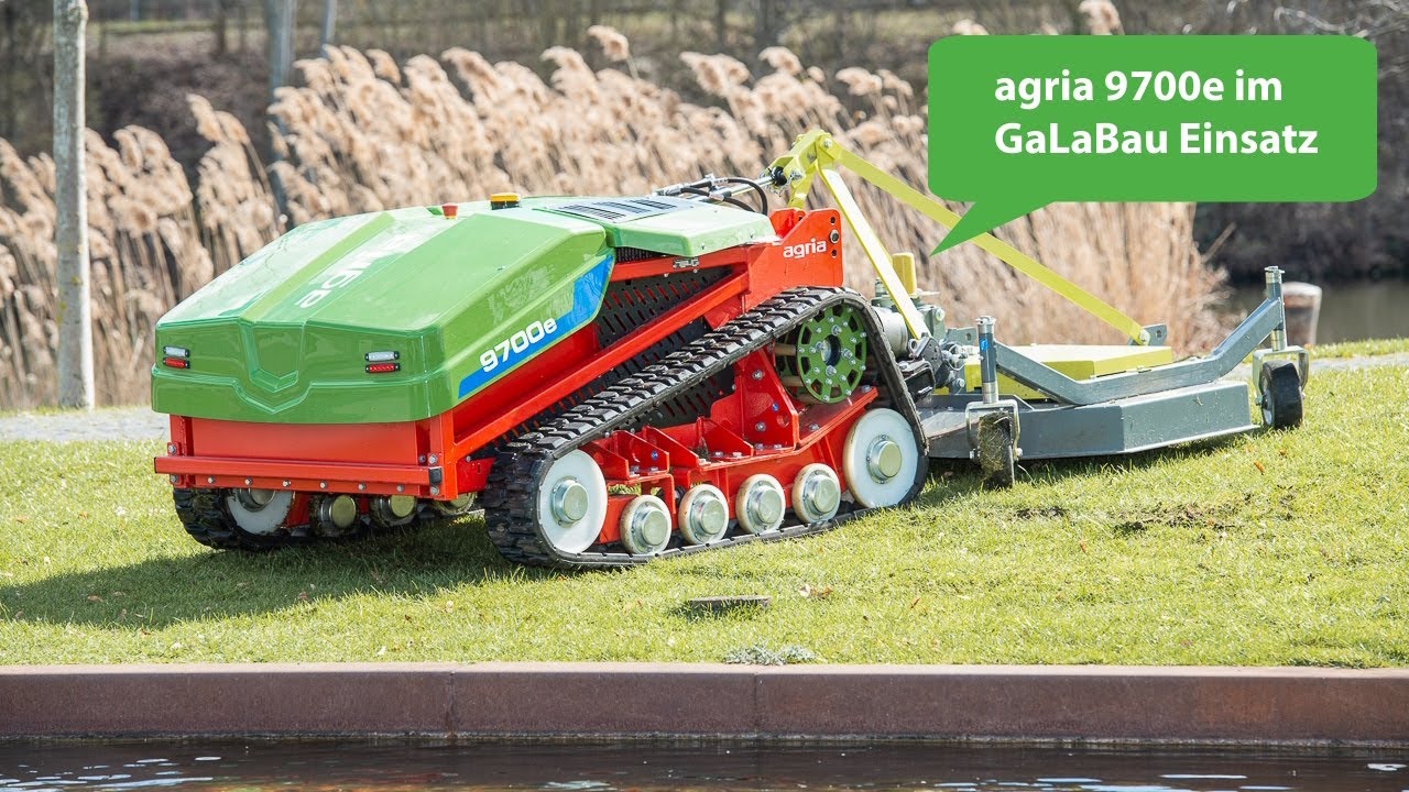 agria 9700e im GaLaBau Einsatz
