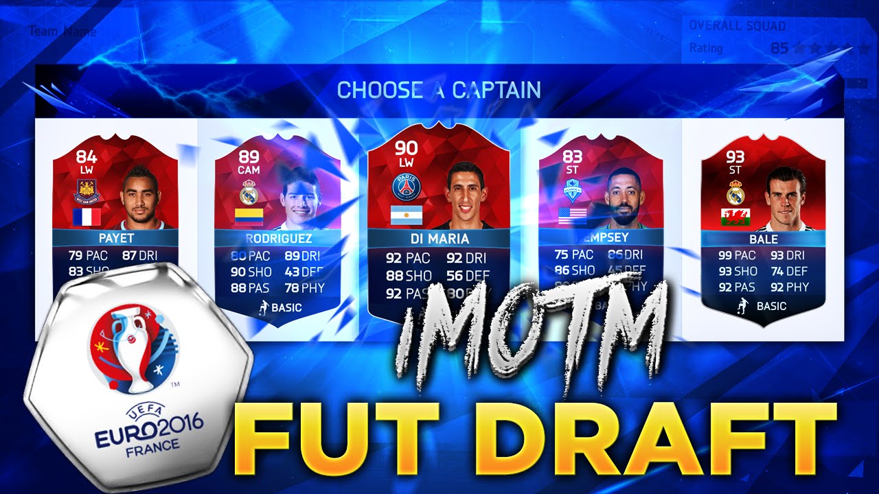FIFA 16 - INSANE EUROS iMOTM DRAFT! | I ACTUALLY PLAY THE FUT DRAFT!