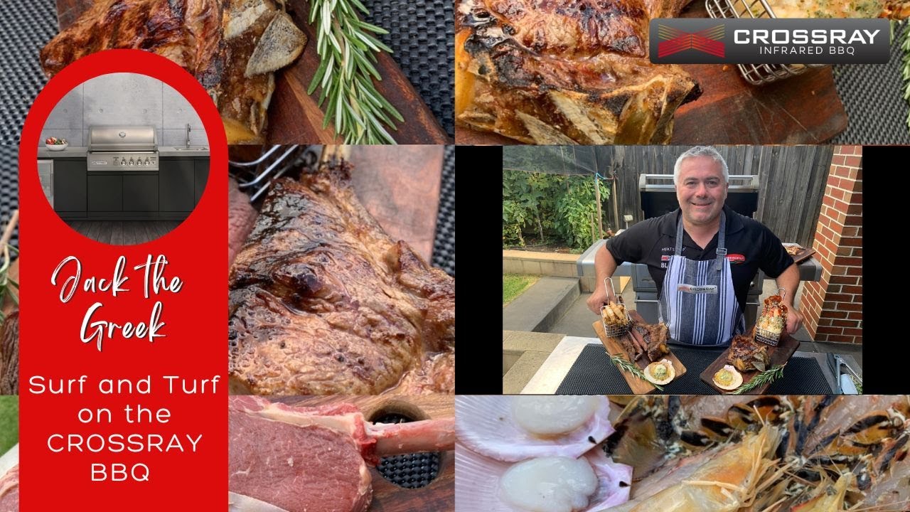 Jack the Greek, Cooks up a fan favourite 'Surf and Turf' on the CROSSRAY BBQ