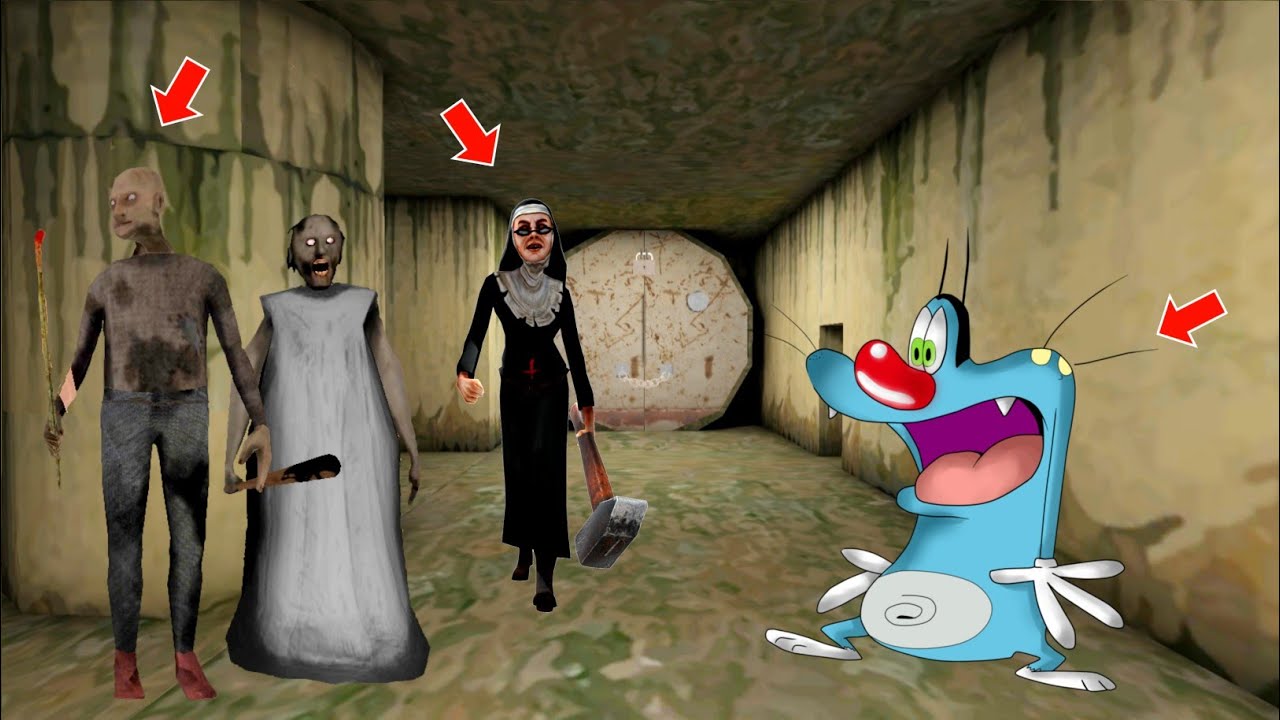 😳 Evil Nun Visits Granny House | Granny 1.8 New Update With Oggy and Jack