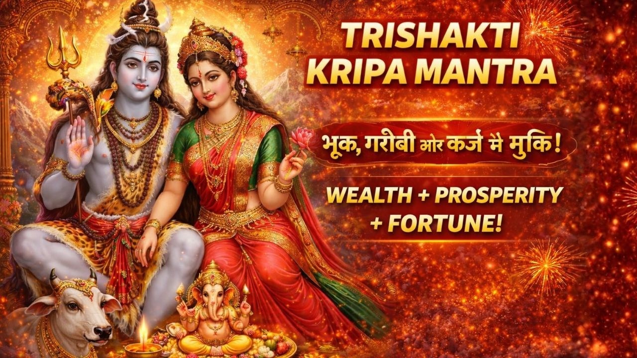 TRISHAKTI KRIPA MANTRA 🔱 | Annapurna Shiva Bagalamukhi Divine Blessings | Protection & Power