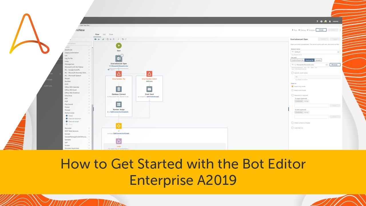 How to Get Started with the Bot Editor in Enterprise A2019