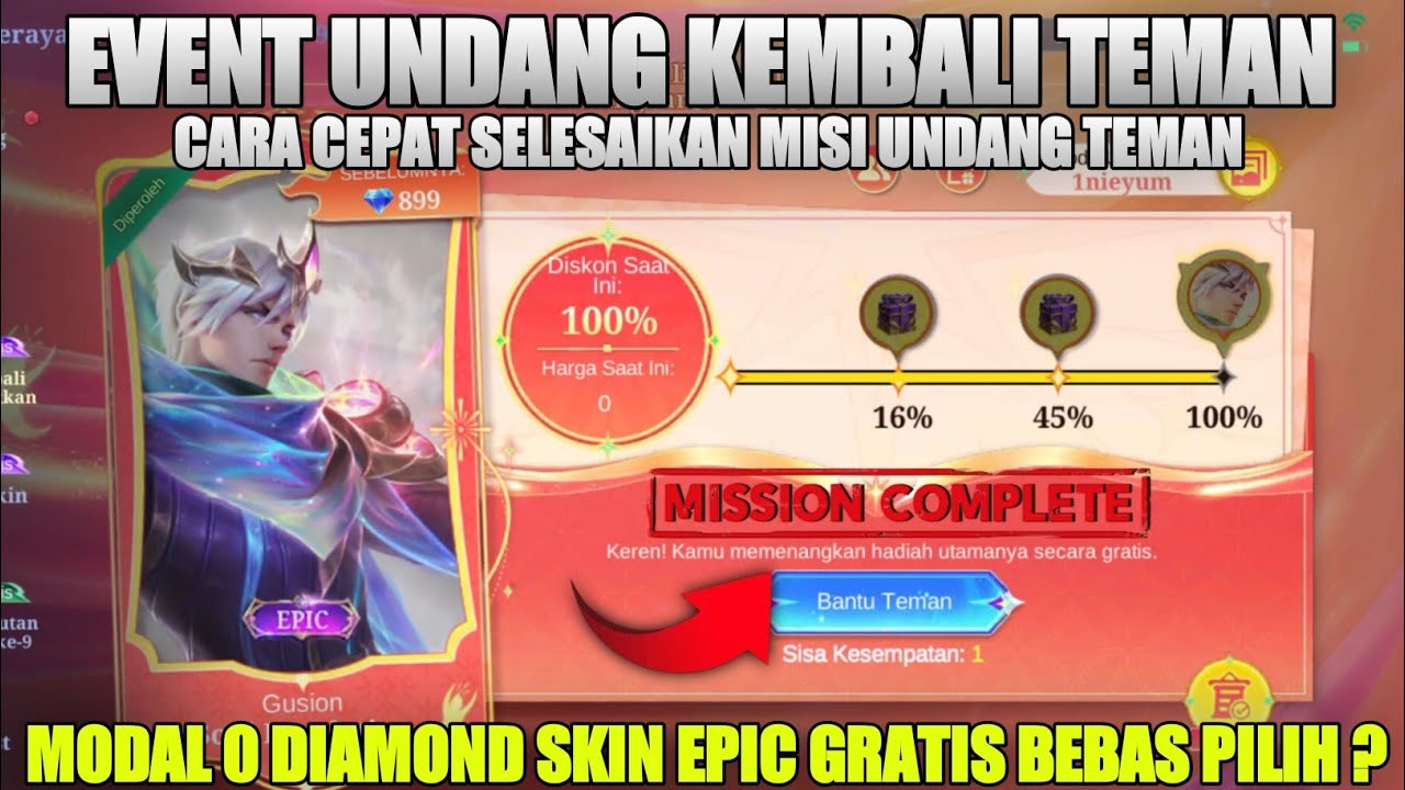 MISSION COMPLETE!! CARA CEPAT SELESAIKAN MISI UNDANG KEMBALI TEMAN | EVENT CALL BACK MOBILE LEGENDS