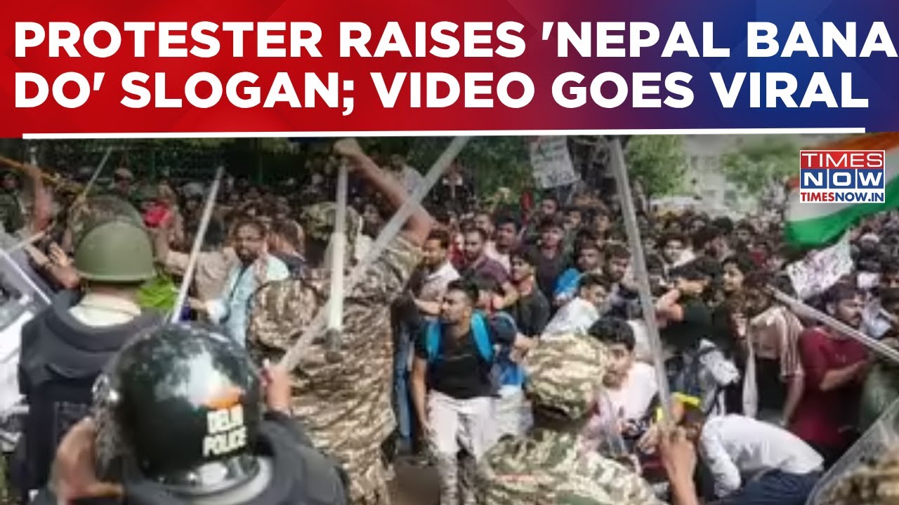 CJP Protests Row: Protester Raises 'Nepal Bana Do' Slogans, Video Goes Viral | Breaking News