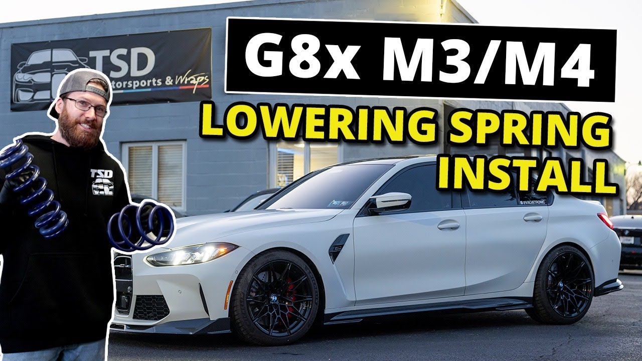 BMW G80 M3 H&R Sport Springs Install Guide - G8X G82 G83 G87 M2 M4 Lowering Springs