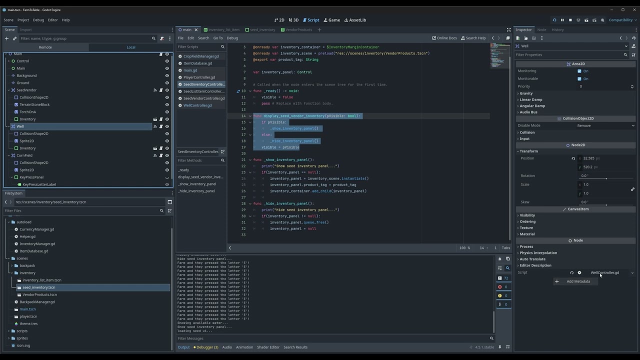 Day 1: Learning Godot by Building a Farming Game | 60-Day Game Dev Challenge