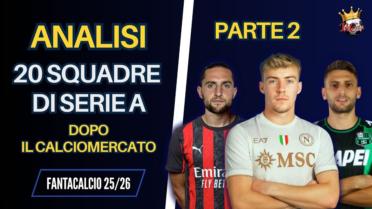 GUIDA completa SQUADRA x SQUADRA per l'ASTA di SETTEMBRE - CONSIGLI FANTACALCIO 25 26