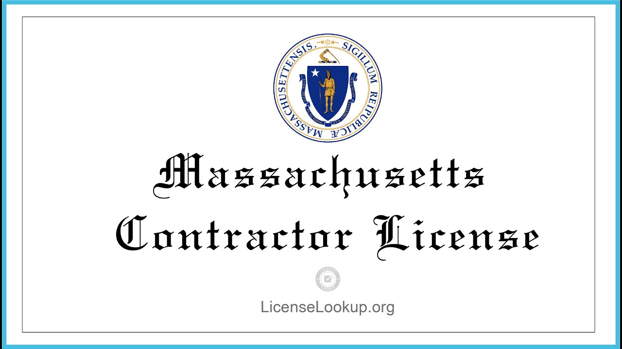Massachusetts Contractor License - What You need to get started #license #Massachusetts