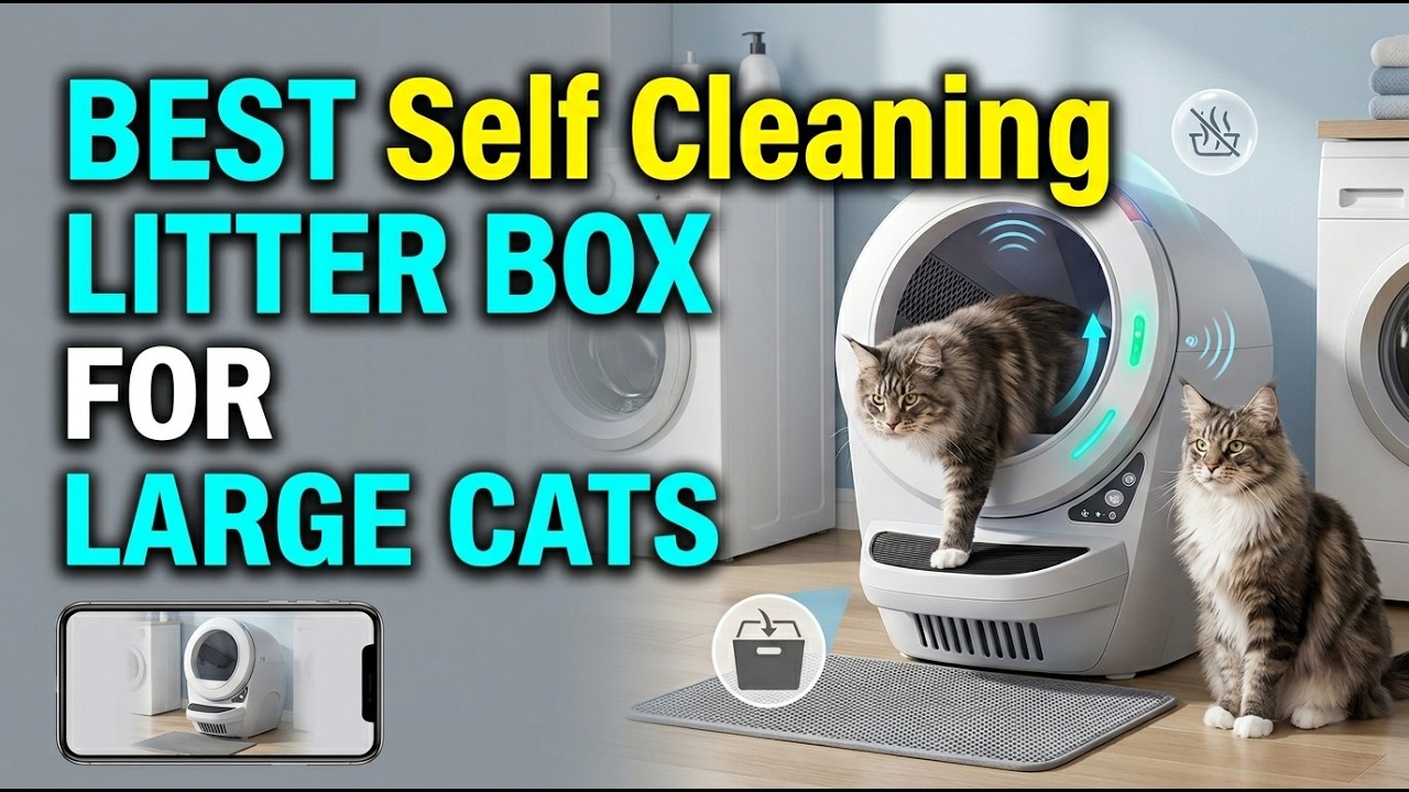 ✅ TOP 5 Best Self Cleaning Litter Box For Large Cats | Self-Cleaning Litter Boxes for Big Cats
