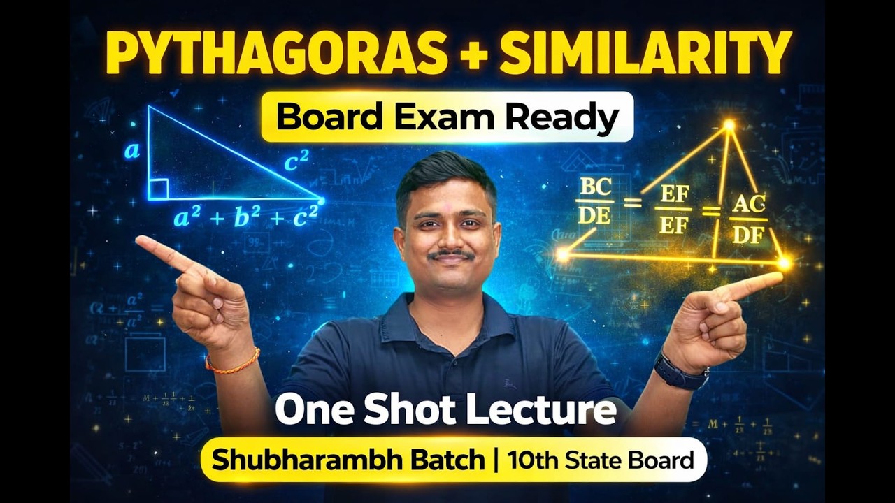 Pythagoras Theorem and Similarity (Part- 1) l Full Chapter Revision l SHUBHARAMBH BATCH