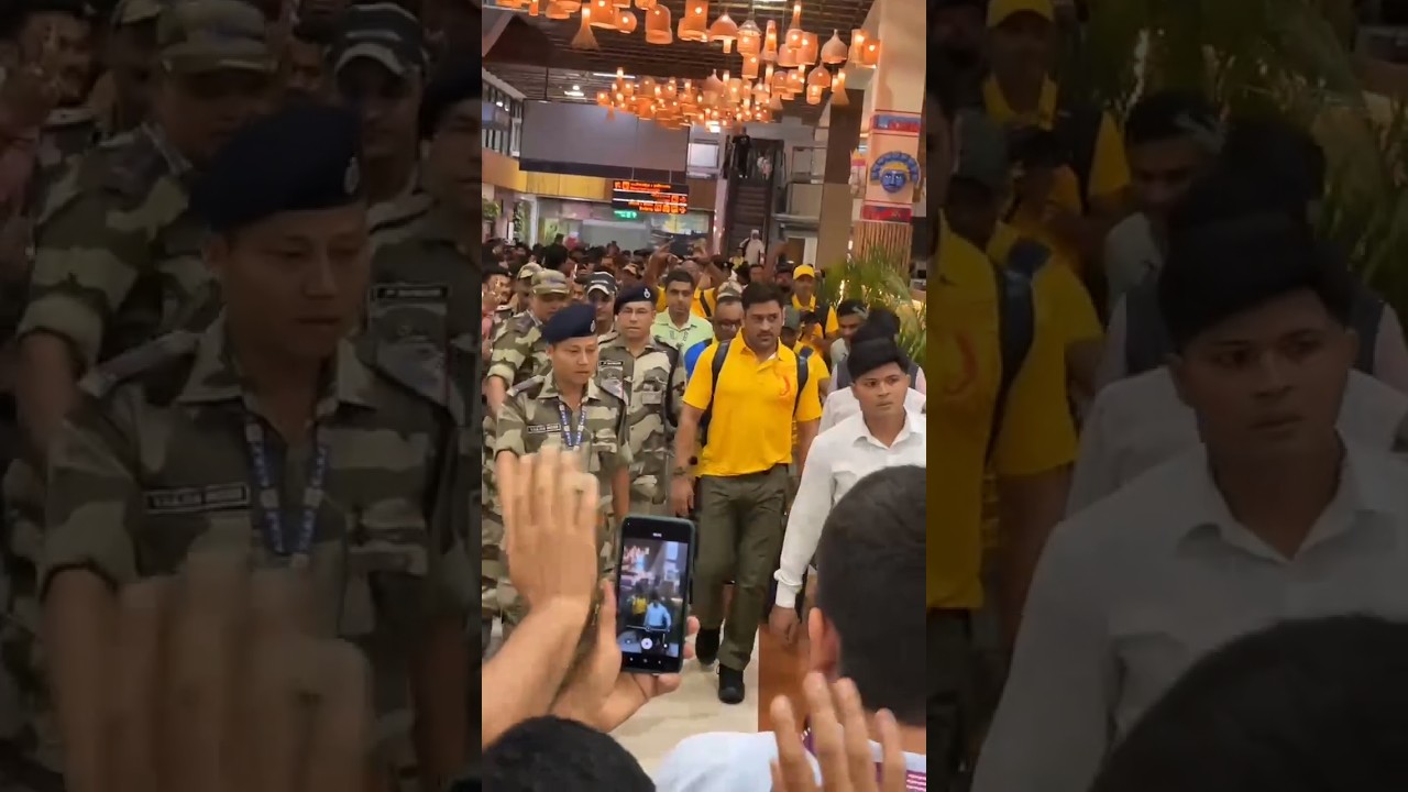 #dhoni at Guwahati airport // #csk #ipl match tomorrow at #sarusajaistadium #thaladhoni