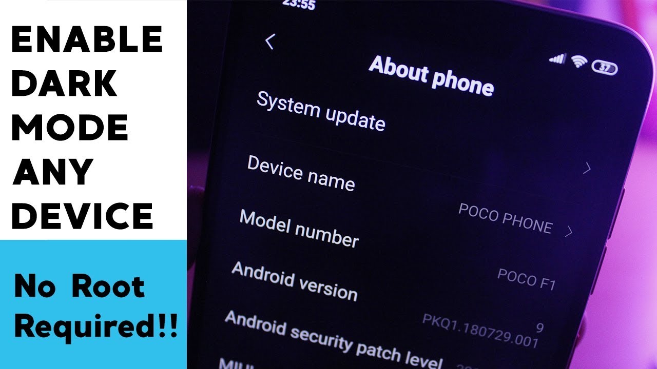 Enable Dark Mode On Poco F1 Or Any Xiaomi Device Running MIUI 10 🌙