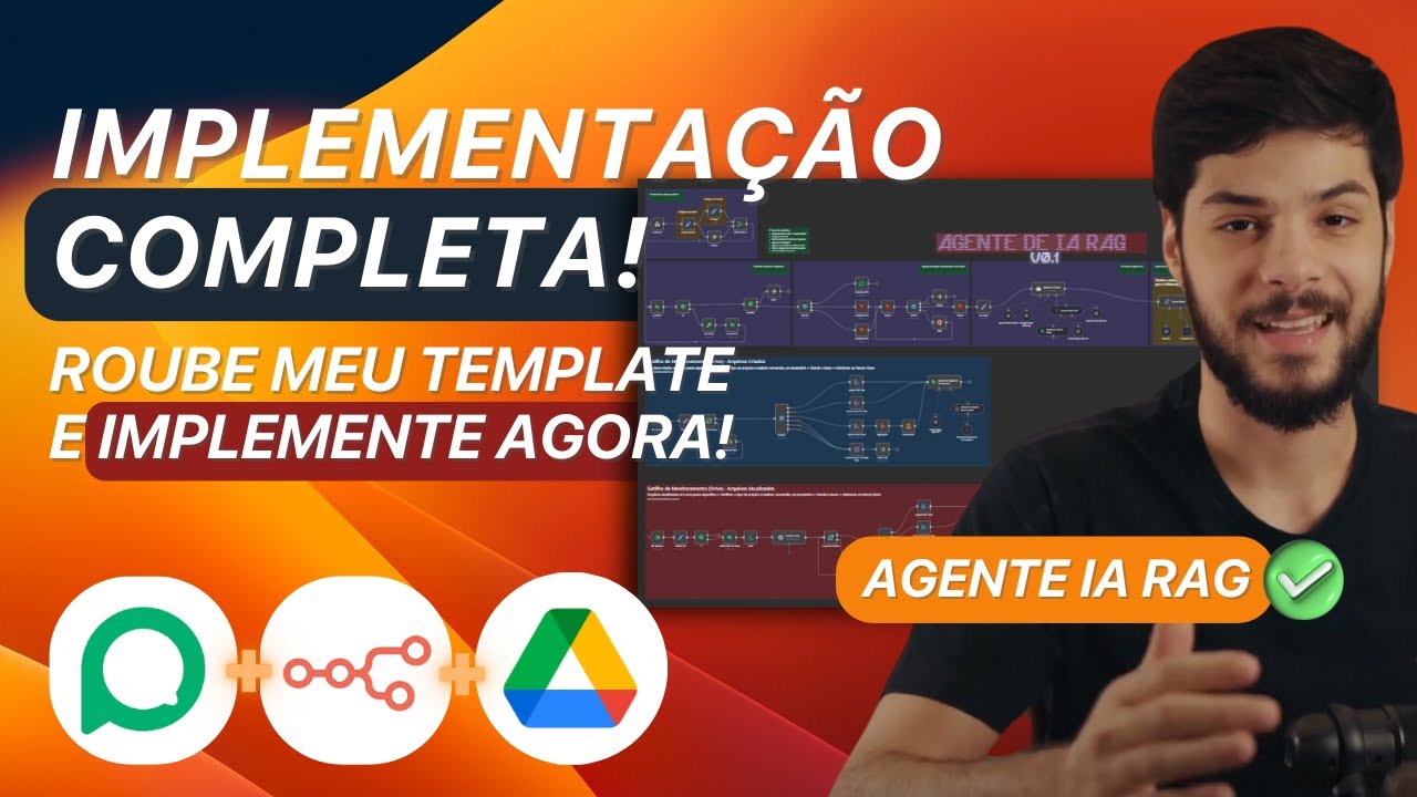COMO CRIAR UM AGENTE DE IA COMPLETO! CONSULTA GOOGLE DRIVE E RESPONDE NO WHATSAPP (TEMPLATE GRÁTIS)