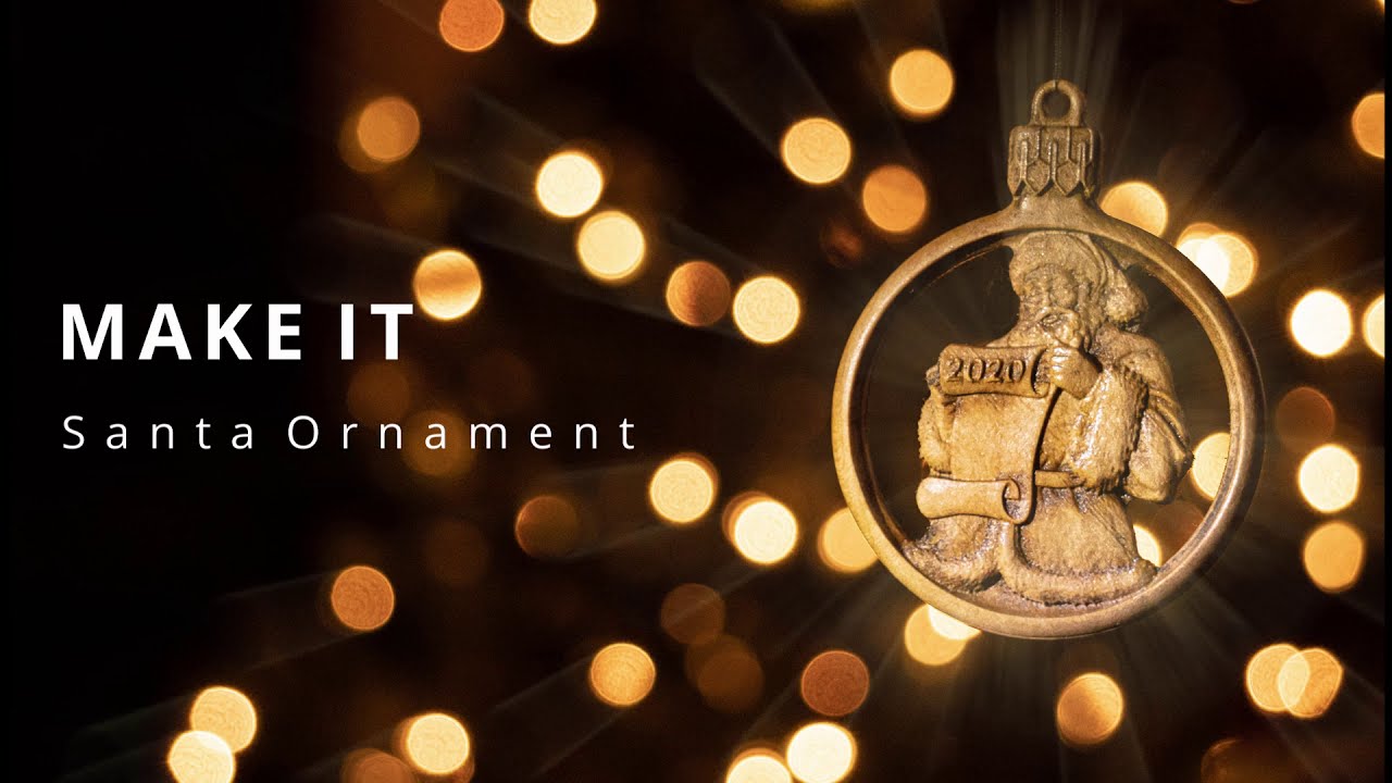 CNC carve a Santa ornament