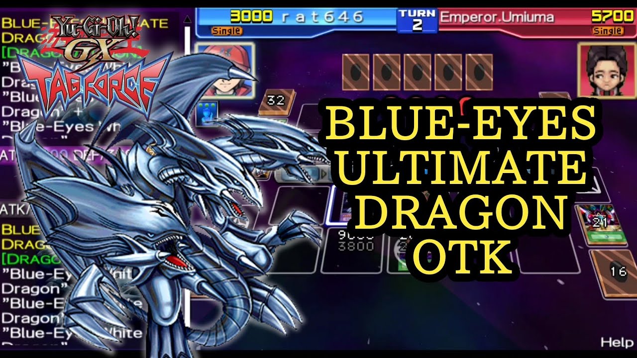 Blue-eyes Ultimate Dragon OTK vs. Emperor Umiuma [ Yugioh GX Tag Force 1 ]