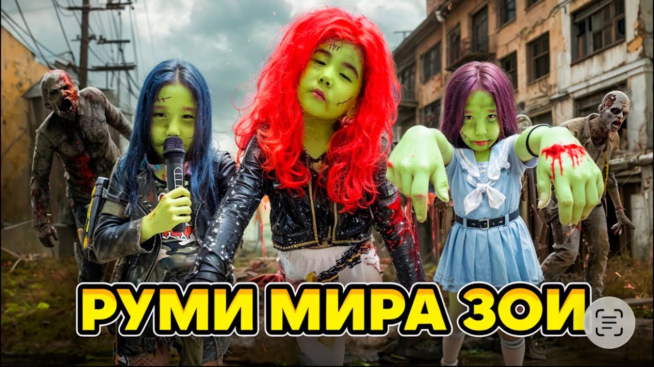МИРА РУМИ ЗОИ  ЗОМБИ БОЛЫП КЕТТІ 🧟‍♀️🧟‍♀️🧟‍♀️АРСЕН КОРКЫП КЕТТІ 😱