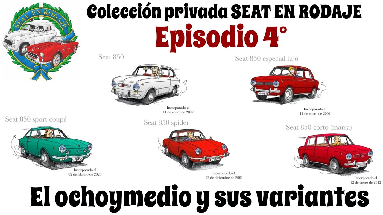 Seat 850 el ocho y medio y sus variantes | Colección privada Seat en rodaje "Episodio 4"