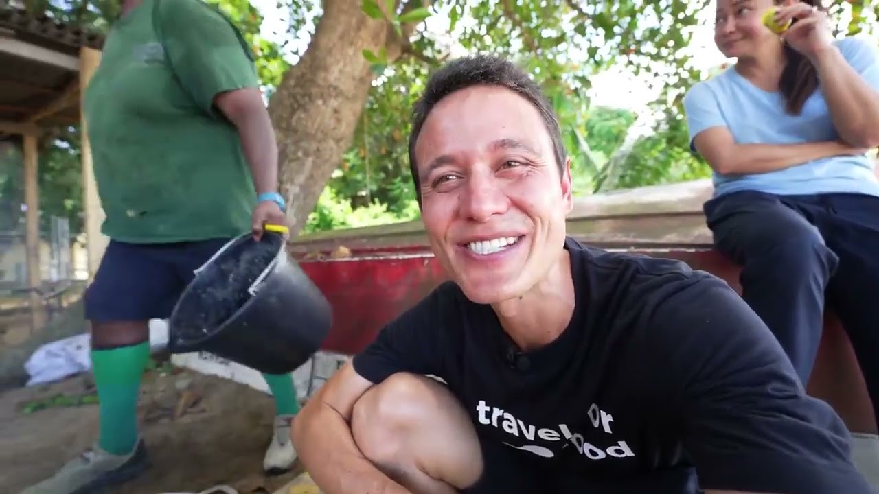 Mark Wiens! Crab and Dumplings NATIONAL FOOD in Tobago Island Breadfruit Roast and Dirt Oven