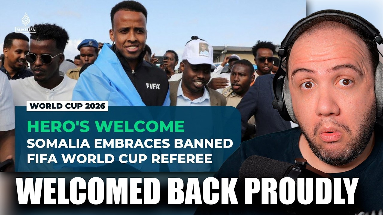 Somali World Cup referee Omar Artan welcomed home as hero after US denial 🇸🇴 Cumar Cartan waa guriga