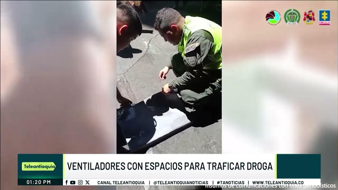 Droga escondida en ventiladores - Teleantioquia Noticias