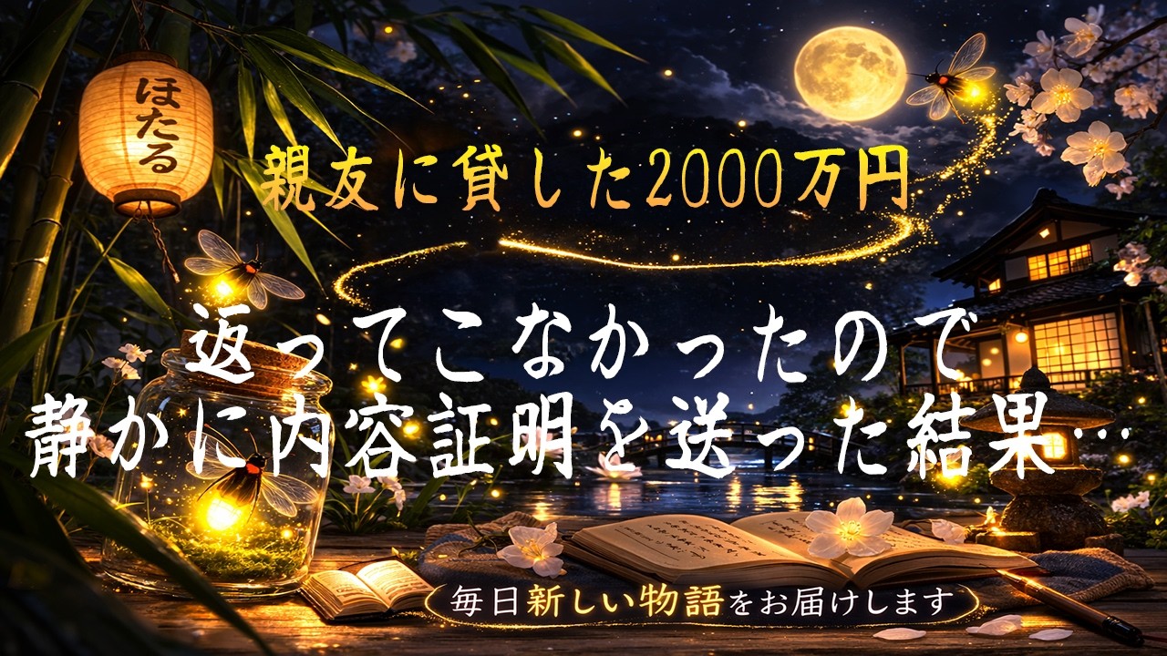 友人が2,000万円を借りたまま返さなかったので、私は内容証明を送った――そして彼は30日以内に全額を返済せざるを得なくなった。
