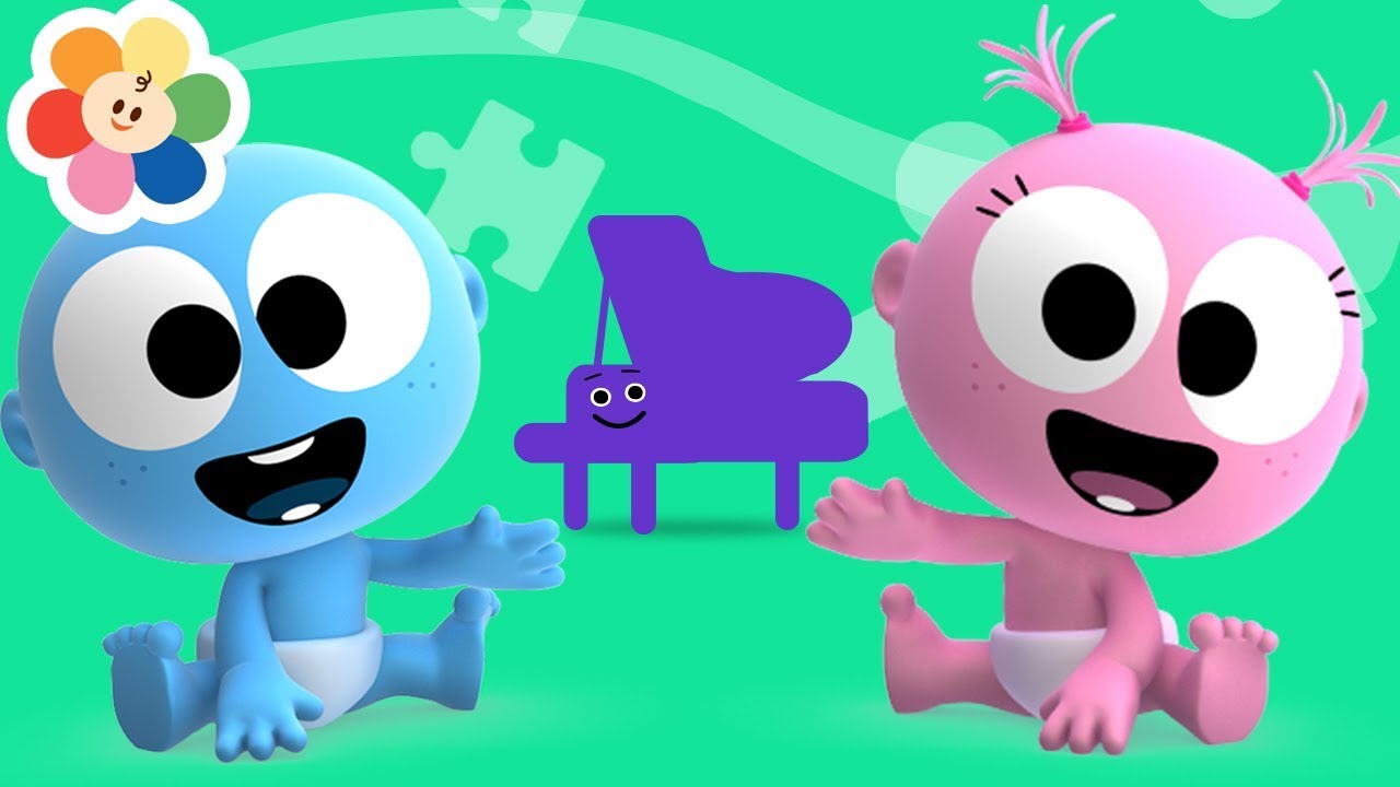 Laughing With Funny GooGoo & GaaGaa Baby | Piano Music for Babies + More Musical Instruments Sounds