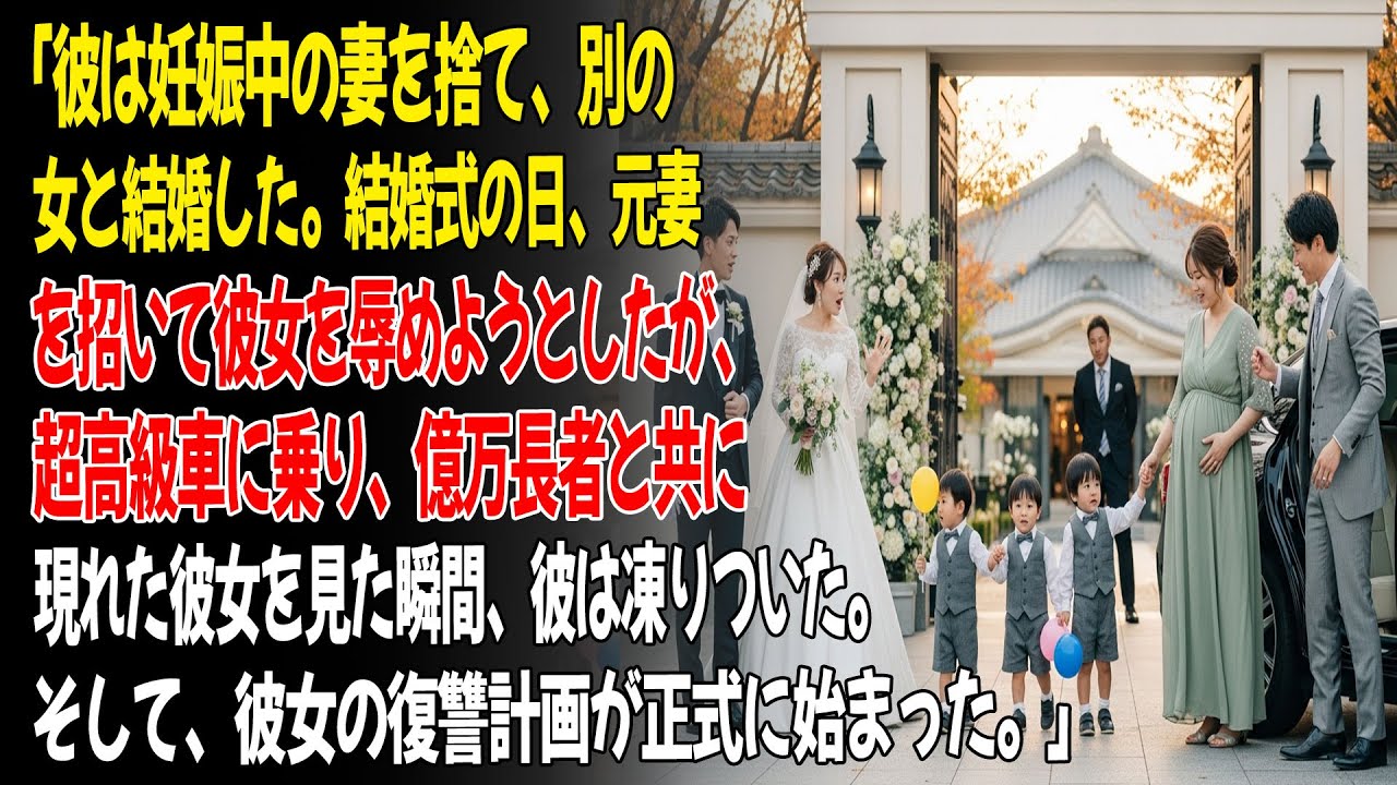 ❤️「妊娠中の妻を捨てて別の女と結婚。結婚式の日、彼女を侮辱するため元妻を招待したが――超高級車と億万長者と共に現れた妻を見て、彼は凍りついた。」😮...ㅣ黄昏恋ㅣ老後の物語ㅣ再婚