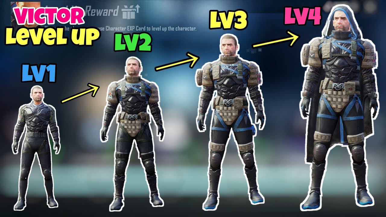 Upgrade Character - Victor Full Level 4 | Get Legendary Conquest by Tony Sama | Pubg Mobile