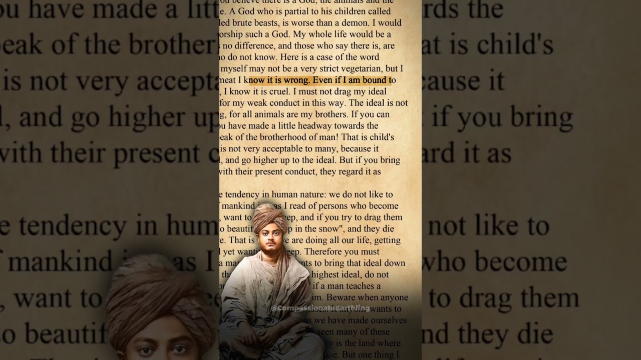Swami Vivekananda on Meat Eating