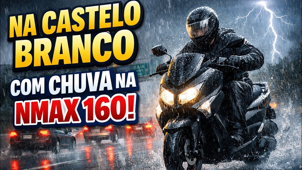 Castelo Branco com a nmax 160 e com chuva !!!Blogmusic#primeiraveznaestrada#naestradacomnmax160