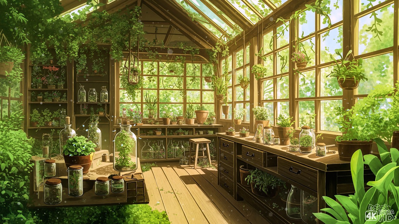 Cozy Spring Morning In A Greenhouse 🌿 Lofi Morning To Relax And Enjoy Coffee 🌿 Chill Spring Vibes