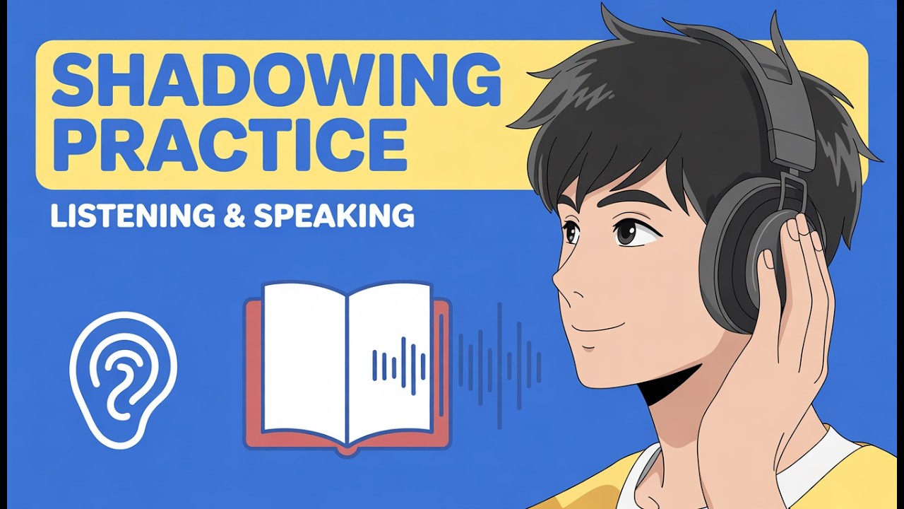 Shadowing Practice for English Learners | Slow Listening & Speaking Practice (Beginner Friendly)