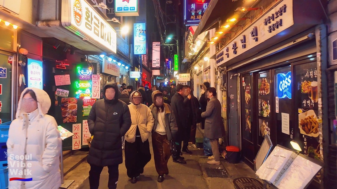Seoul’s Retro & Traditional Streets at Night ✨ Walking Euljiro, Jongno 3-ga & Ikseon-dong [4KHDR]