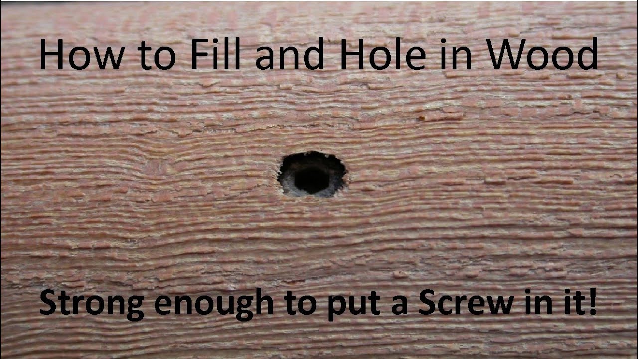 How to Plug a hole in wood with Baking Soda and Super Glue
