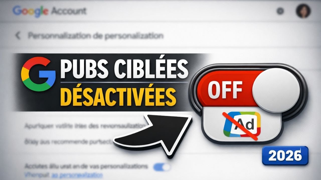 Comment d&eacute;sactiver les publicit&eacute;s personnalis&eacute;es sur Google (2026)