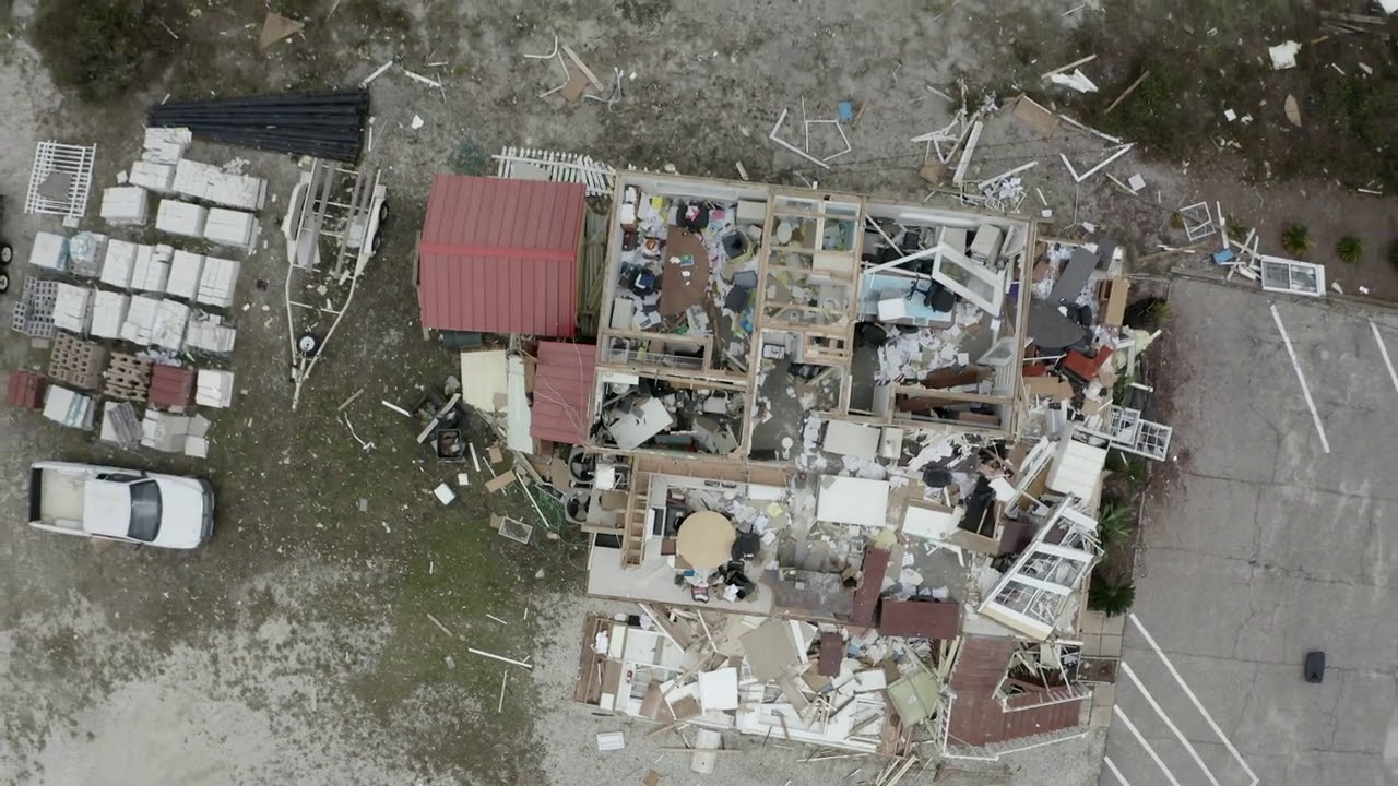 Hurricane Sally damage survey in Perdido Key, FL, one of the hardest hit areas