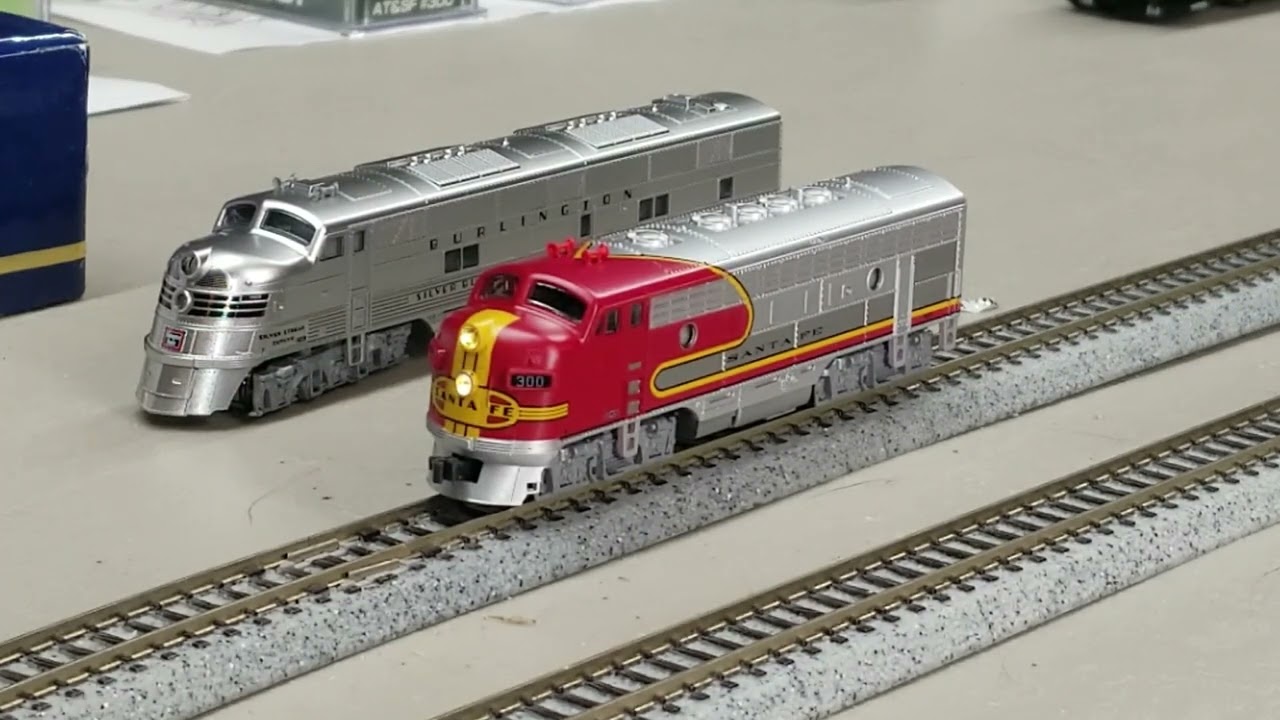 Kato N scale F7A and E5A with ESU LokSound V5 micros installed