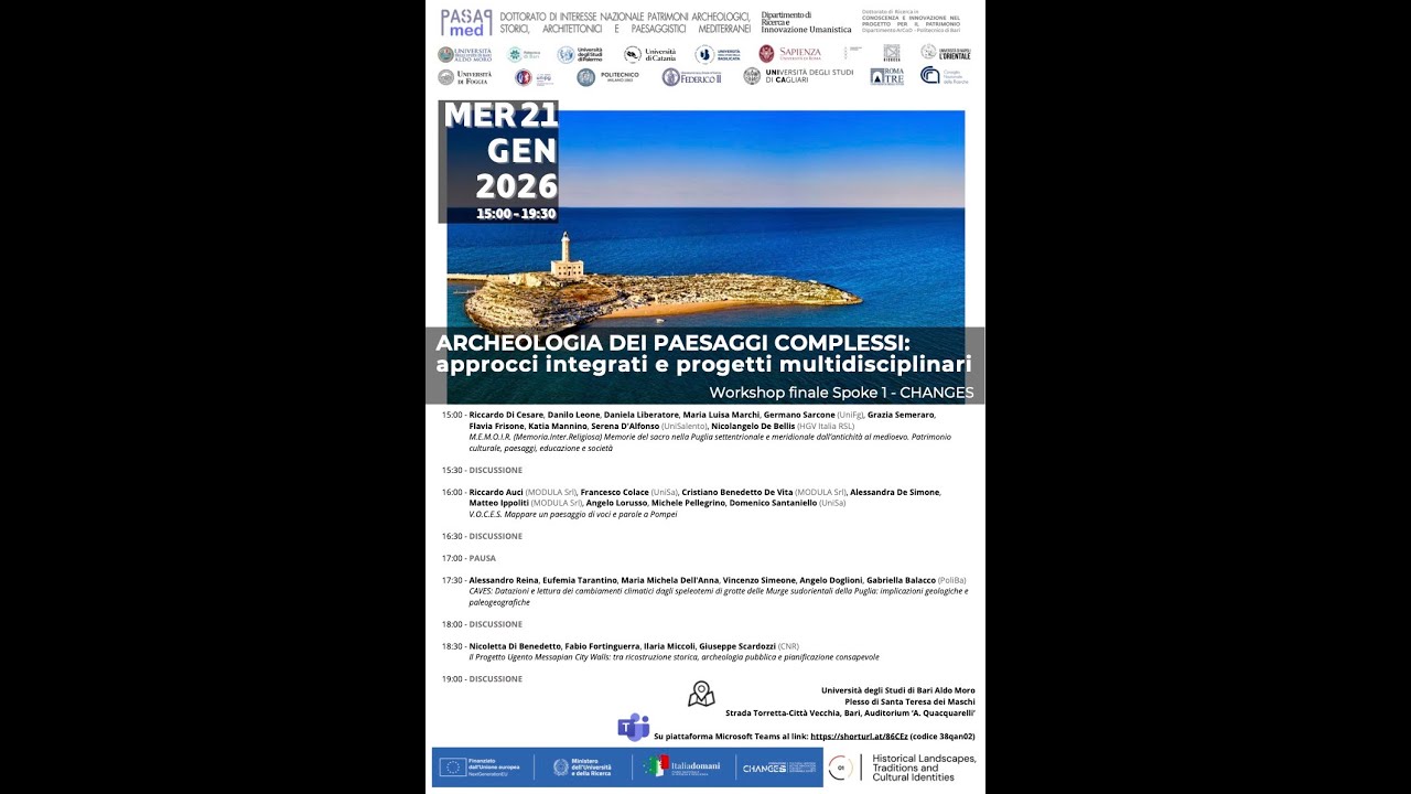 21.1.26 ARCHEOLOGIA DEI PAESAGGI COMPLESSI: il progetto Ugento Messapian City Walls