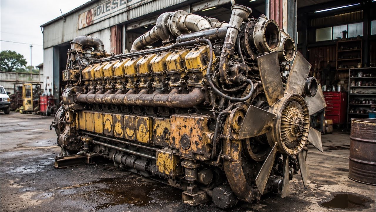 Completely Rusted & Seized Dumper Truck Engine Rebuild by Professional Mechanic | Full Restoration!