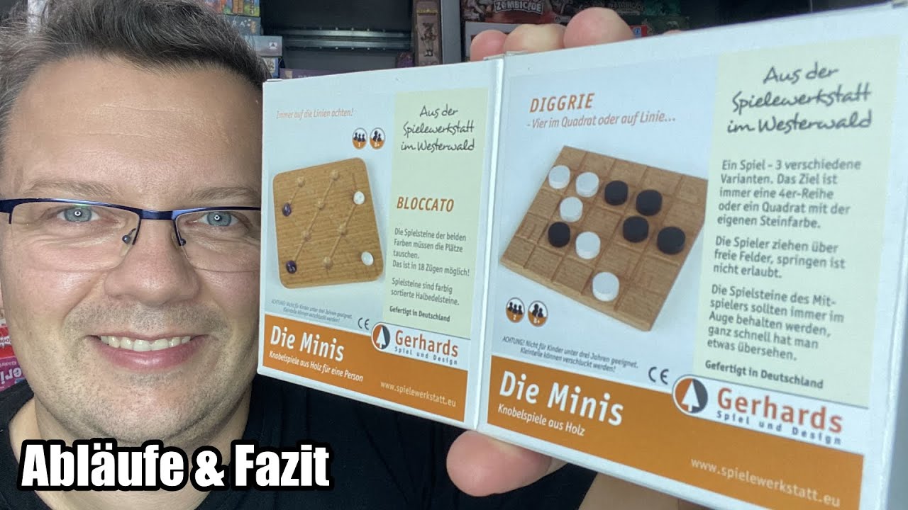Die Minis Bloccato und Diggrie (Gerhards Spiel und Design) - 1 bzw. 2 Personen ab 8 Jahre