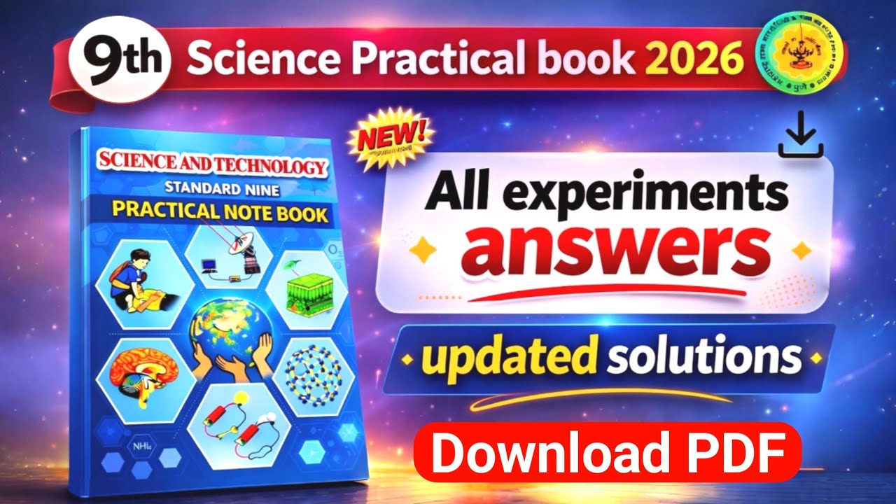 9th science practical book answers - class 9 science practical book solutions maharashtra board